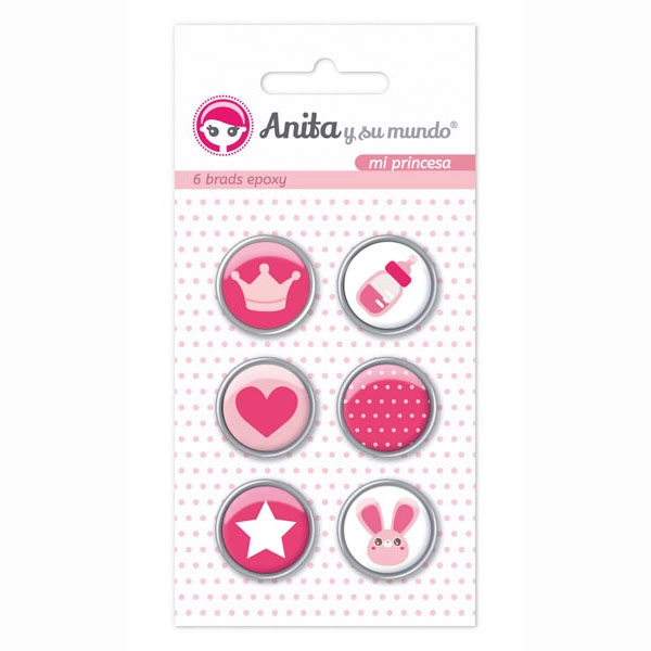 PACK6 BRADS EPOXY MI PRINCESA GRAFOPLAS REF.37010111 PACK6 BRADS EPOXY MI PRINCESA GRAFOPLAS REF.37010111